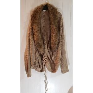 Coco + Jamison size Medium tan cardigan